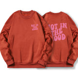 Not In The Mood Printed Hoodie Men Harajuku Warm Fleece