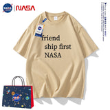 Nasa T Shirt Short Sleeve Summer Boys Clothes Half Sleeve Retro Couple