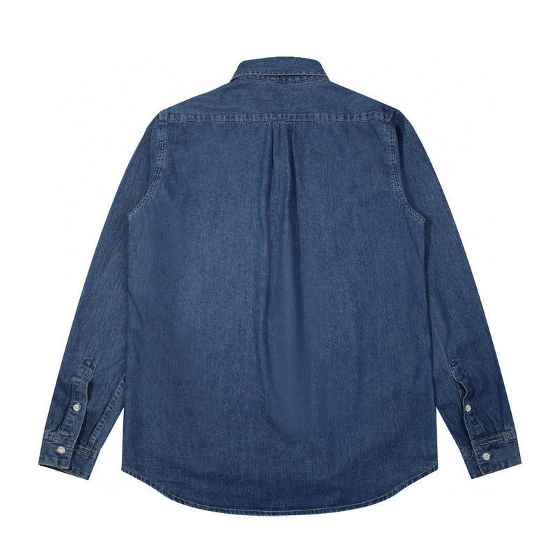 Ralph Lauren Coat Ralph Lauren War Horse Logo Embroidery Lapel Long Sleeve Shirt Casual