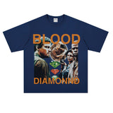 Film Star T Shirt Loose Heavy American Retro Street Cotton T-shirt Men and Women