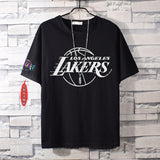 Basketball Sports T Shirt Lakers James No. 23 Kobe No. 24 Short Sleeve T-Shirt Male Letter Loose Student Pure Cotton