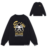 Evisu Sweatshirts Printed Men's and Women's Loose Sweater