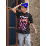 Film Star T Shirt Movie Halloween Trendy Cotton Short Sleeve Loose round Neck T-shirt for Men and Women