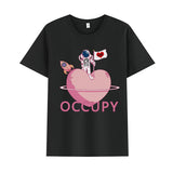 Basketball Sports T Shirt Short Sleeve T-Shirt Male Astronaut Loose Student