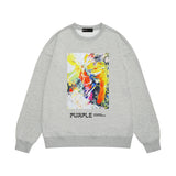 Purple Brand Sweatshirt Loose Crew Neck Sweater