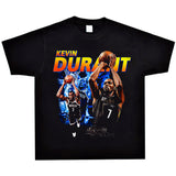 Basket Ball Star T Shirt Basketball Kevin Durant Washed Distressed Printed T-Shirt Personalized Short Sleeve Pure Cotton
