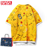 Nasa T-Shirt Short-Sleeved Bottoming Shirt T-Shirt Men'S Cotton T-Shirt Men'S Summer