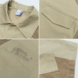 Men's Shirt Stitching Shirt Men's Summer Loose Street Short Sleeve Loose