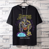 Basketball Sports T Shirt Lakers Memorial Kobe Short Sleeve T-Shirt Men'S Loose