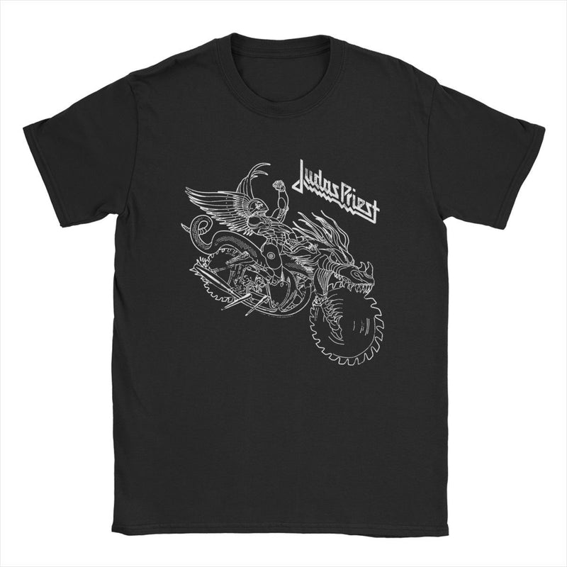 Men's T-Shirt Judas Priest Print Short Sleeve