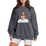 Fall Winter Sweatshirt For Womens Cute Christmas Penguin