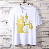 Basketball Sports T Shirt Nba Basketball Clothes James Printed Short Sleeve T-Shirt Men'S Cotton Loose