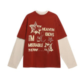 Unisex long-sleeved shirt men's autum campus style