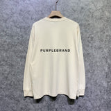 Purple Brand Long Sleeve T-Shirt Fashion Loose Long Sleeve Top