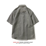 Men's Shirts Summer Short Sleeve Shirt Coat Men's Loose
