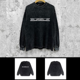 Purple Brand Distressed Long Sleeve Shirt Fashion Distressed Loose Long-sleeved Top