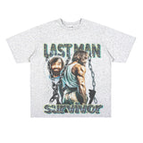 Film Star T Shirt Loose Heavy Retro Street Cotton American T-shirt for Men and Women
