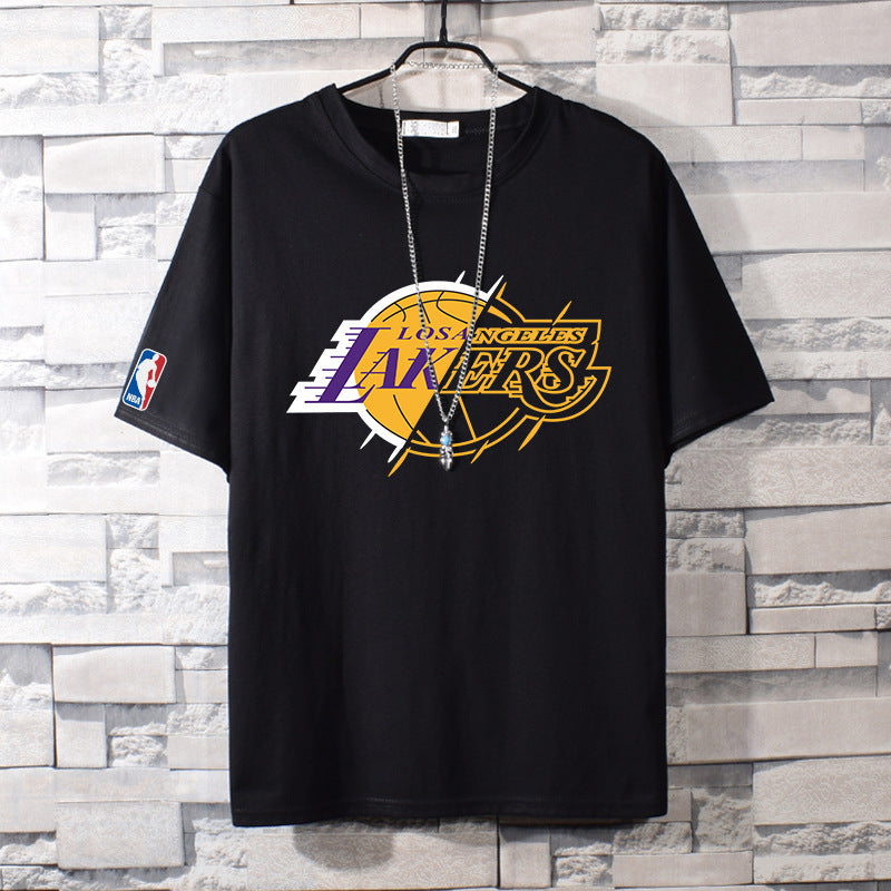 Basketball Sports T Shirt Cotton Short-Sleeved T-Shirt Male Student Loose Casual Sweatshirt