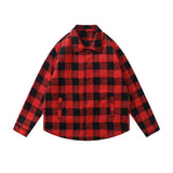 MIJKO Mens Jacket Checked Casual Shirt
