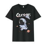 Basketball Sports T Shirt Summer Astronaut Short Sleeve T-Shirt Men And Women Loose