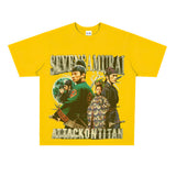 Film Star T Shirt Movie All-around Ambush Loose Retro Street Cotton Personality round Neck T-shirt Men and Women
