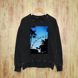 Purple Brand Distressed Sweatshirt Retro Vintage Crew Neck Sweater