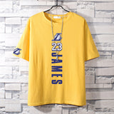 Basketball Sports T Shirt Nba Basketball Short Sleeve T-Shirt Men'S Loose Student Casual James 23