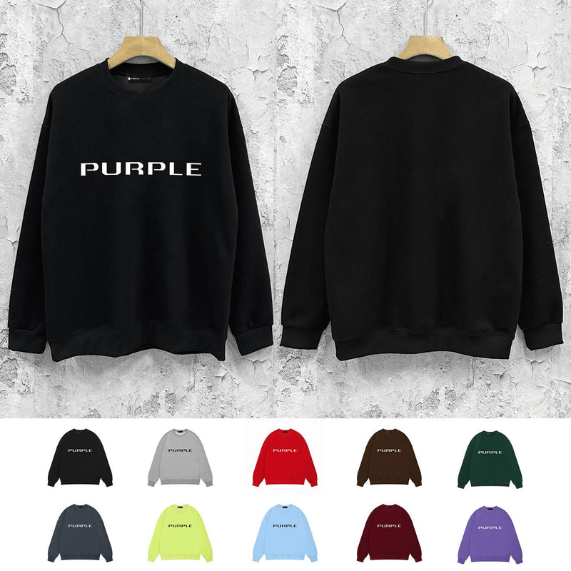 Purple Brand Sweatshirt Loose Crew Neck Sweater