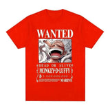 Luffy Gear 5 Men's T-shirt Japanese Anime One Piece Cartoon