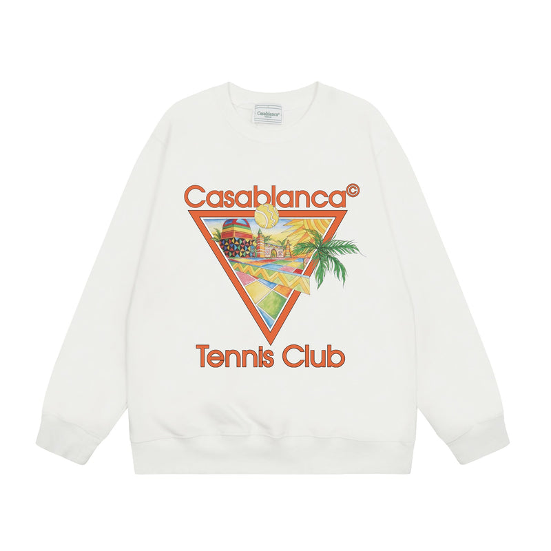 Casablanca Sweatshirts Crew neck sweater autumn and winter print men and women