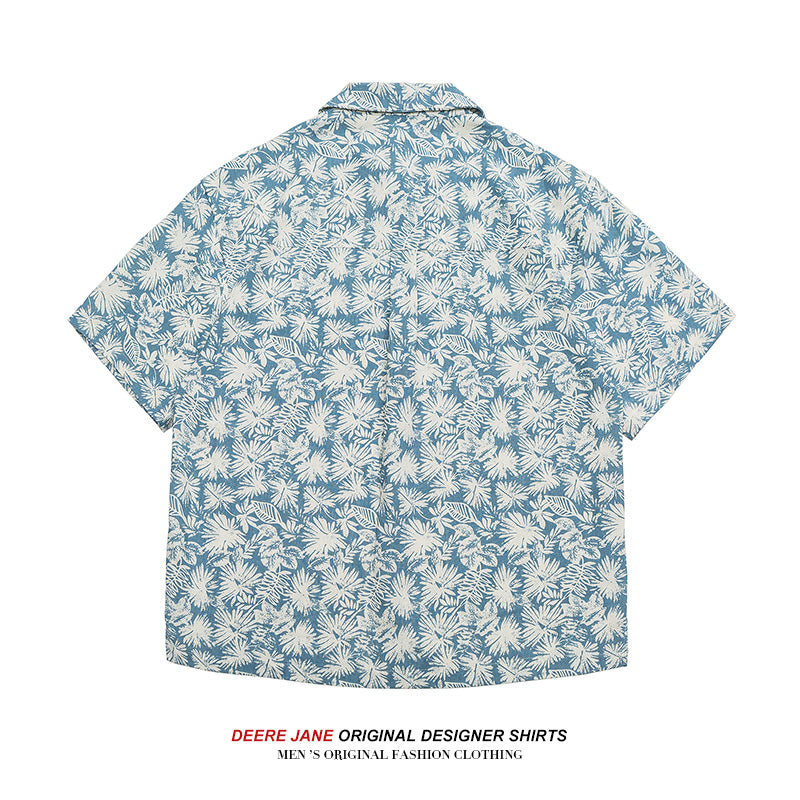 Men Shirts Short Sleeve Men's Summer Loose Casual