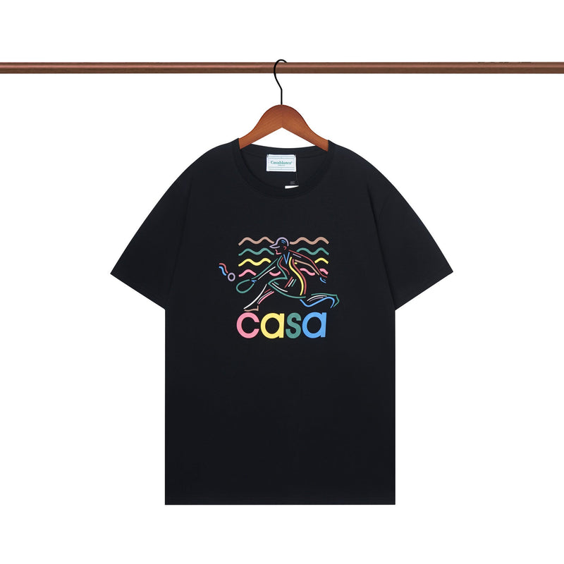 Casablanca T Shirts Crew Neck Loose Cotton Tee