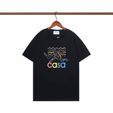Casablanca T Shirts Crew Neck Loose Cotton Tee