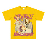 Film Star T Shirt Loose Retro Street T-shirt Men and Women Same Style