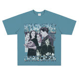 Film Star T Shirt Movie Chaplin Modern Era Loose Retro Street Cotton T-shirt