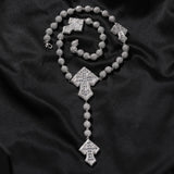 Chains Hip Hop Cross Necklace Copper Set Zircon Necklace St. Valentine's Spectrum