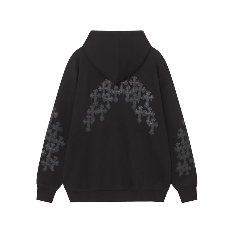 CHH Chrome Heart Hoodie Heavy Industries Embroidered Zip Sweater Hooded Jacket