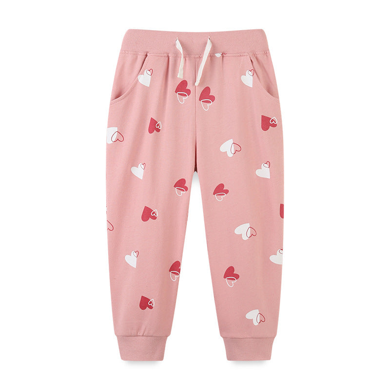 Boy Pants Children's Pants Autumn Girls' Trousers Printed Cute Fashion Children Sports