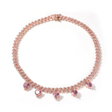 Chains Love Splicing Cuban Chain Zircon Necklace St. Valentine's