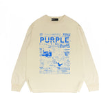 Purple Brand Long Sleeve T-Shirt Fashion Loose Long Sleeve Top