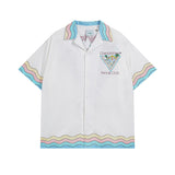 Casablanca Shirts And Shorts 2 Pieces Set Summer Casual Waves