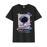 Basketball Sports T Shirt Summer Astronaut Short Sleeve T-Shirt Men And Women Loose