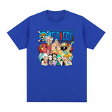 ONE PIECE T-shirt Vintage Cotton Youth Men Retro Oversized