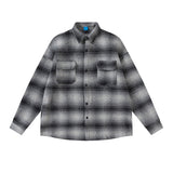 MIJKO Mens Jacket Loose Shirt Plaid Jacket Unisex