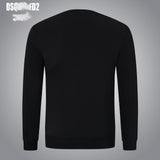 Dsq2 Hoodie DSQ Lian D2 Half Piece Leaf Printed Sweater Trendy Men's Autumn and Winter