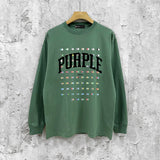 Purple Brand Long Sleeve T-Shirt Fashion Loose Long Sleeve Top