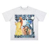 Film Star T Shirt Old Movie Singin'in the Rain Loose Retro Street Pure Cotton American T-shirt Men and Women