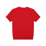 Ralph Lauren Knitted sweaters Ralph Lauren Knitted Short Sleeved Shirt RL Ralph Crew Neck Solid Color Pony Embroidery LOGO Knitted Short Sleeve