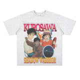 Film Star T Shirt Loose Heavy Street Small Neckline T-shirt Men and Women