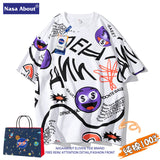 Nasa T Shirt Short Sleeve T-Shirt Men'S Summer Student Half Sleeve Versatile Loose Top